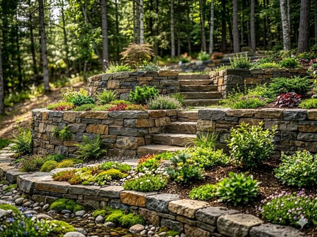 Natural Stone Retaining Walls