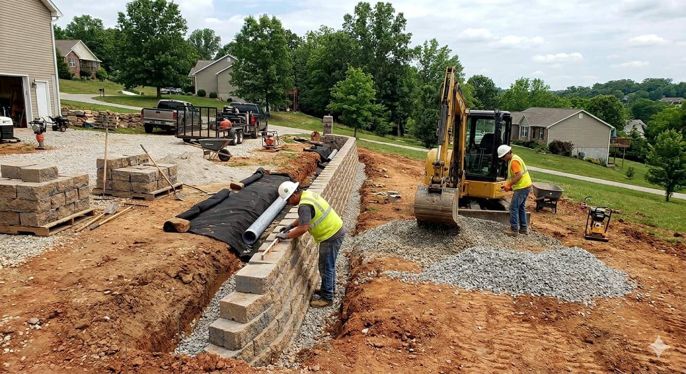 Retaining Wall Installation Cost in High Ridge, MO